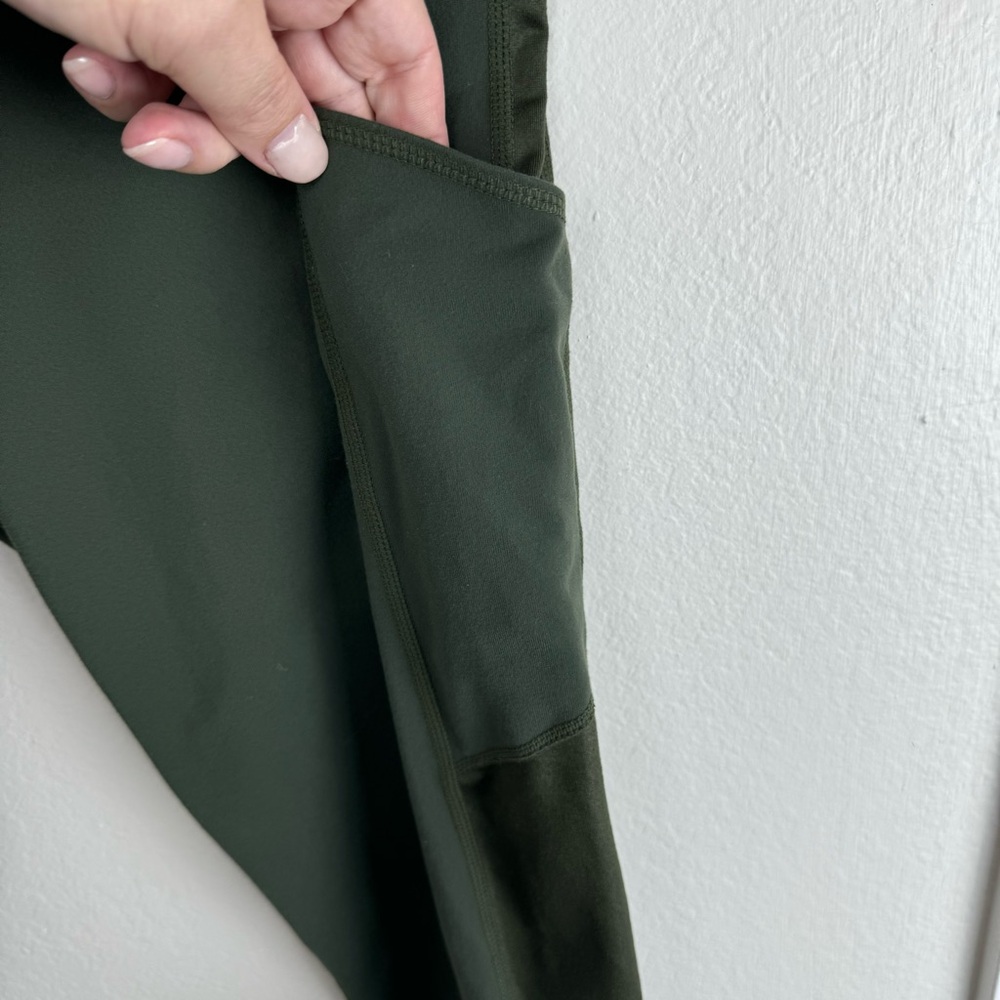 JoyLab Green Cropped Leggings Sz L EUC pockets gym workout running sweat - Picture 4 of 7